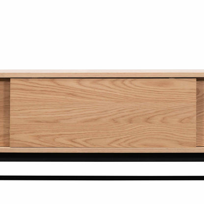 2.1m Wooden Entertainment TV Unit - Natural
