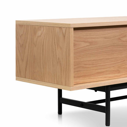 2.1m Wooden Entertainment TV Unit - Natural