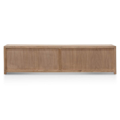 TV Entertainment Unit - Natural with Rattan Doors
