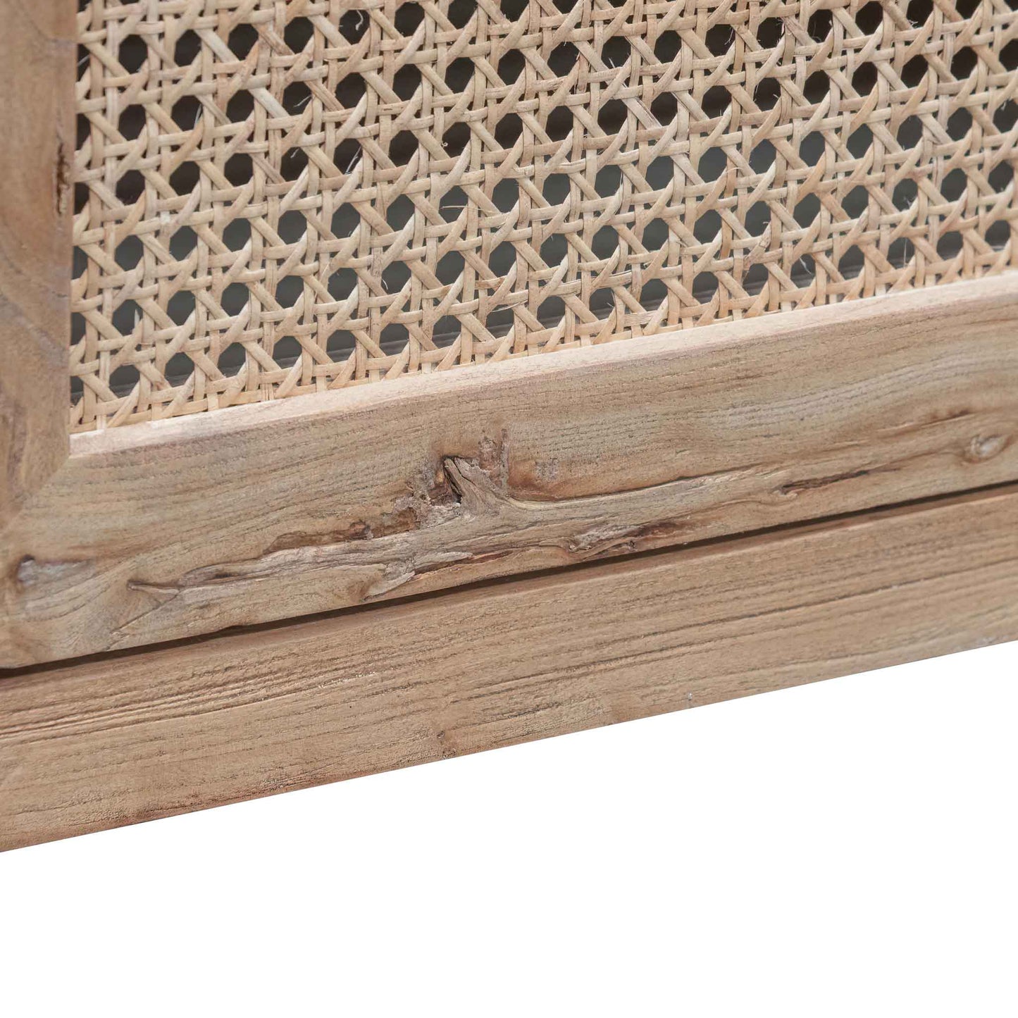 CTV6700 2m TV Entertainment Unit - Natural with Rattan Doors