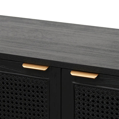 1.7m ELM TV Entertainment Unit - Full Black