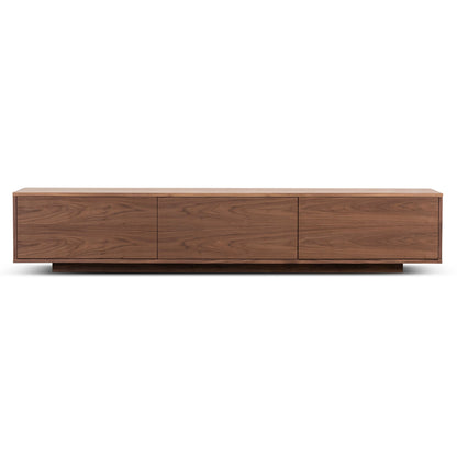 2.3m Wooden TV Entertainment Unit - Walnut