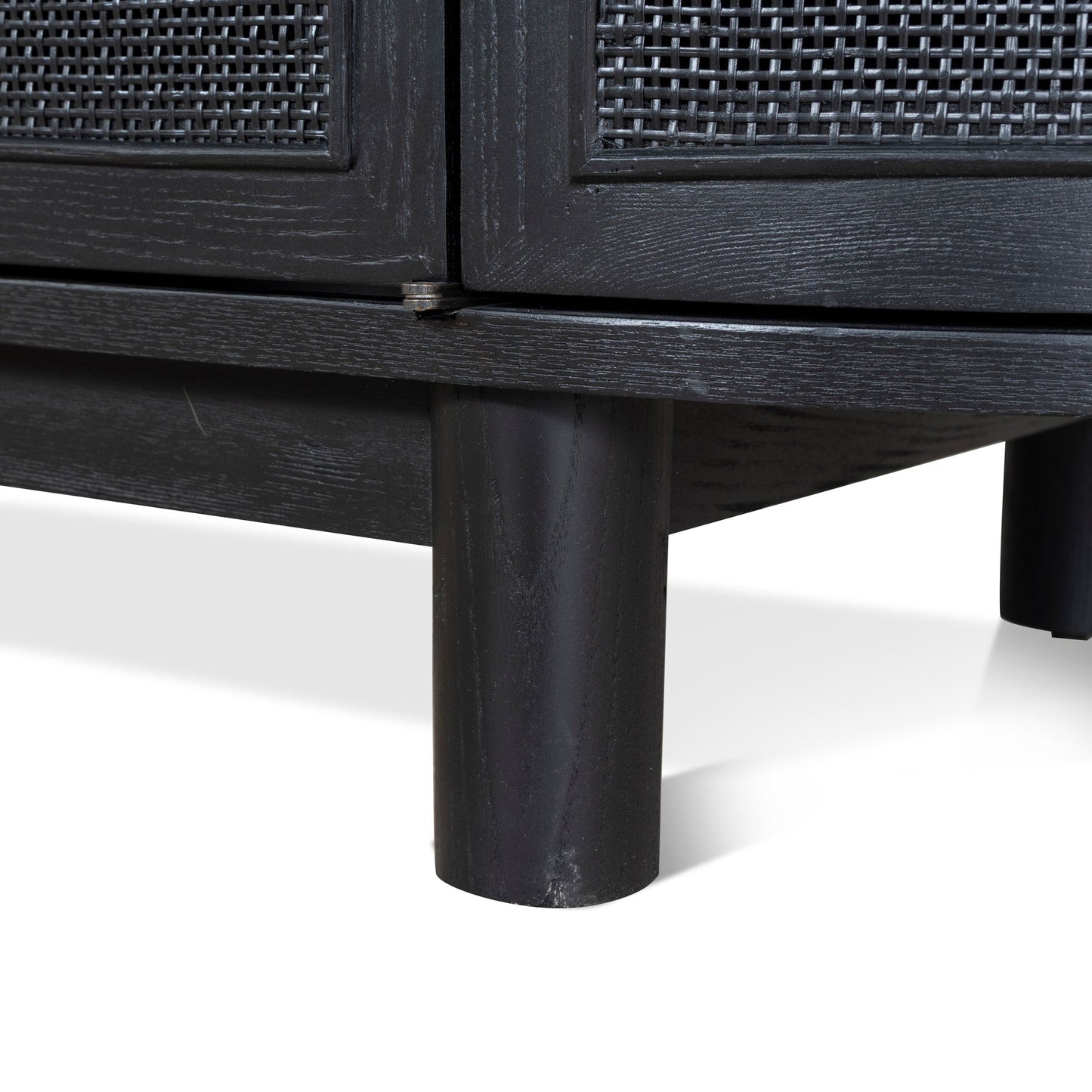 CTV8290-NI 2.2m Rattan Doors TV Entertainment unit - Full Black