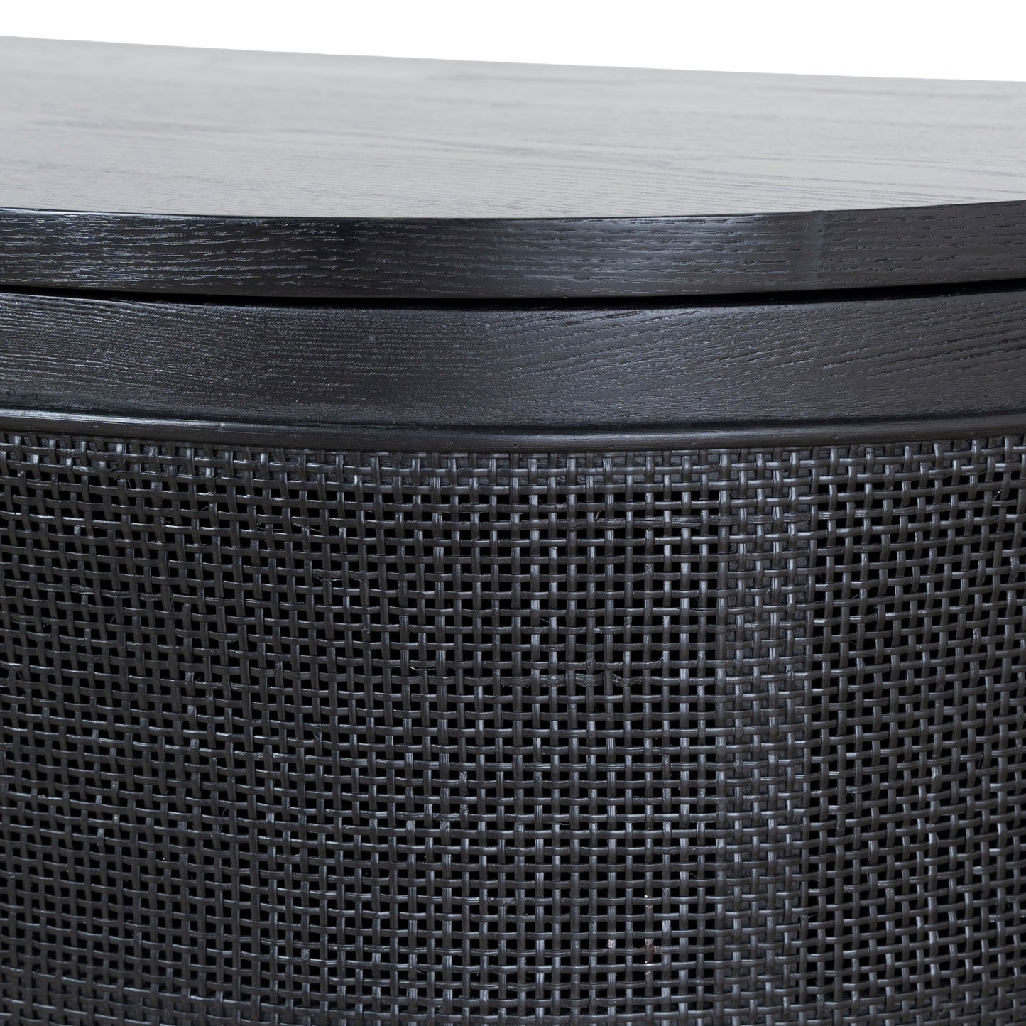 CTV8290-NI 2.2m Rattan Doors TV Entertainment unit - Full Black