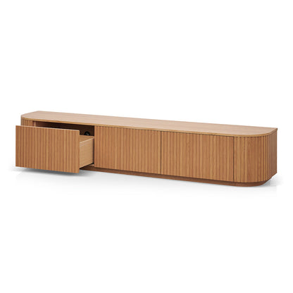2.4m TV Entertainment Unit - Natural Oak