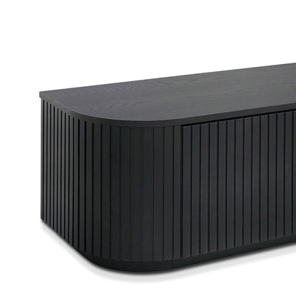 2.4m TV Unit - Full Black Oak