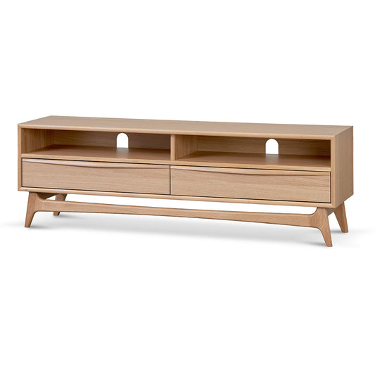 1.5m Narrow TV Entertainment Unit - Natural Oak
