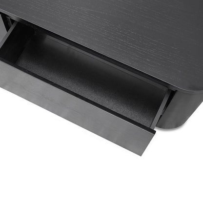 Expandable TV Entertainment Unit - Full Black Oak
