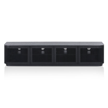 2m TV Unit - Full Black