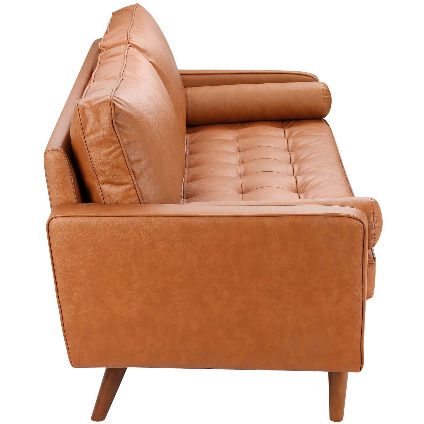 Tan Stockholm Faux Leather 3 Seater Sofa