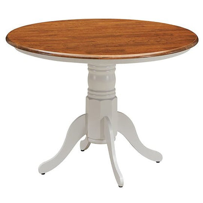 Cronus Wooden Round Table with 4 Chairs Dining Set - Oak/White