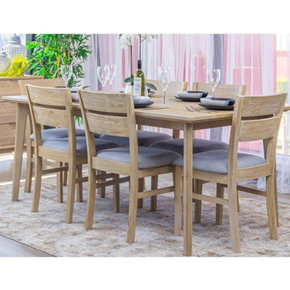 Larsen Wooden Table with 6 Chairs Dining Set