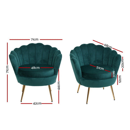 Artiss Retro Armchair - Green