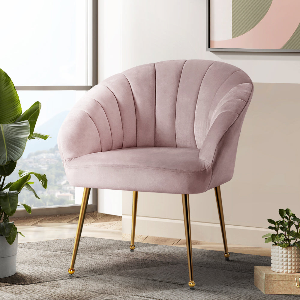 Armchair Lounge Chair Armchairs Accent Chairs Velvet Sofa Pink Couch