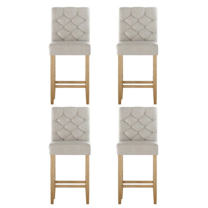 Artiss 4x Bar Stools Linen Upholstered Chairs