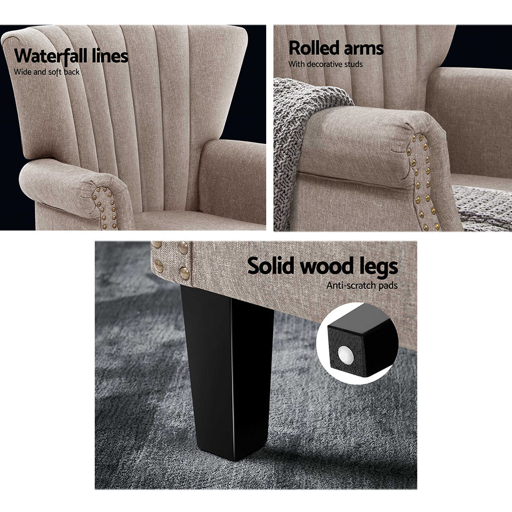 Artiss Armchair - Beige