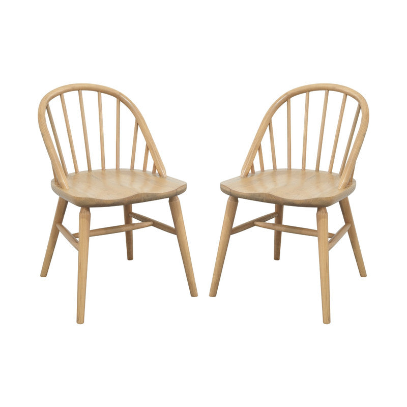 Vera Solid Oak Dining Chair - Set of 2 (Natural)