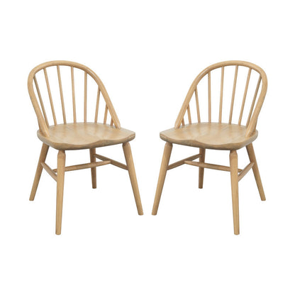 Vera Solid Oak Dining Chair - Set of 2 (Natural)