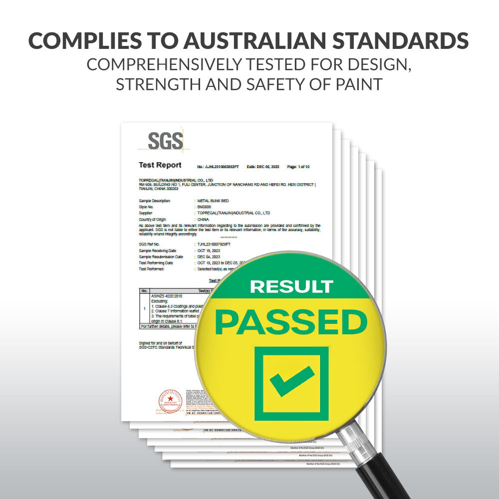 KINGSTON SLUMBER Single over Double Metal Bunk Bed Frame, Matte White