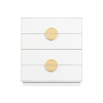 Sarantino Gail Chest Of Drawers Tallboy Dresser In White