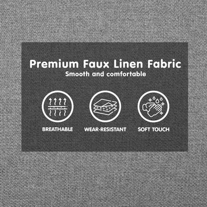 Sarantino 3-Seater Corner Sofa Bed with Chaise Lounge - Light Grey