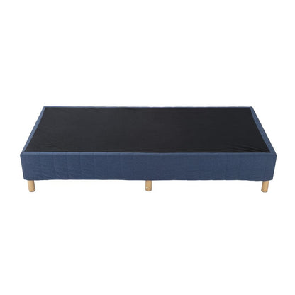 Metal Bed Frame Mattress Foundation Blue â€“ Queen