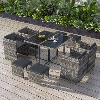 Horrocks 8 Seater Outdoor Dining Set - Grey