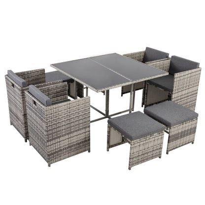 Horrocks 8 Seater Outdoor Dining Set - Grey