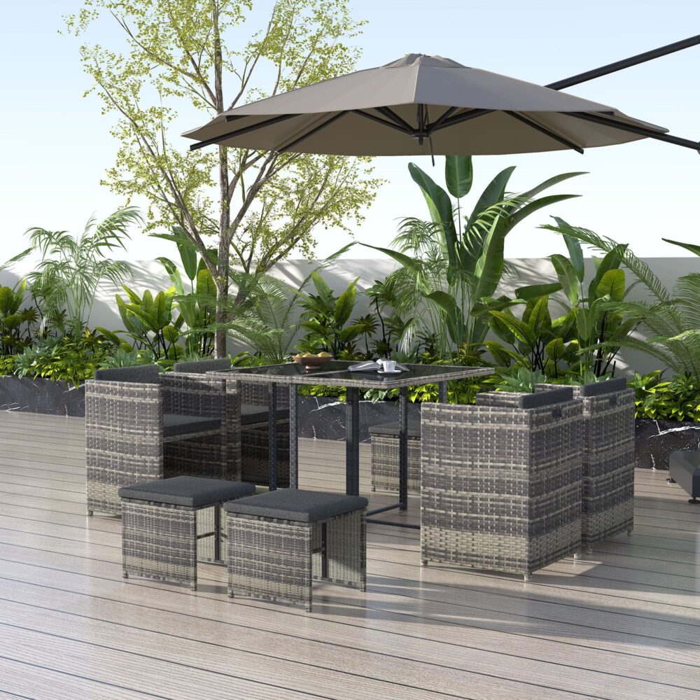 Horrocks 8 Seater Outdoor Dining Set - Grey