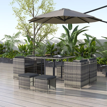 Horrocks 8 Seater Outdoor Dining Set - Grey