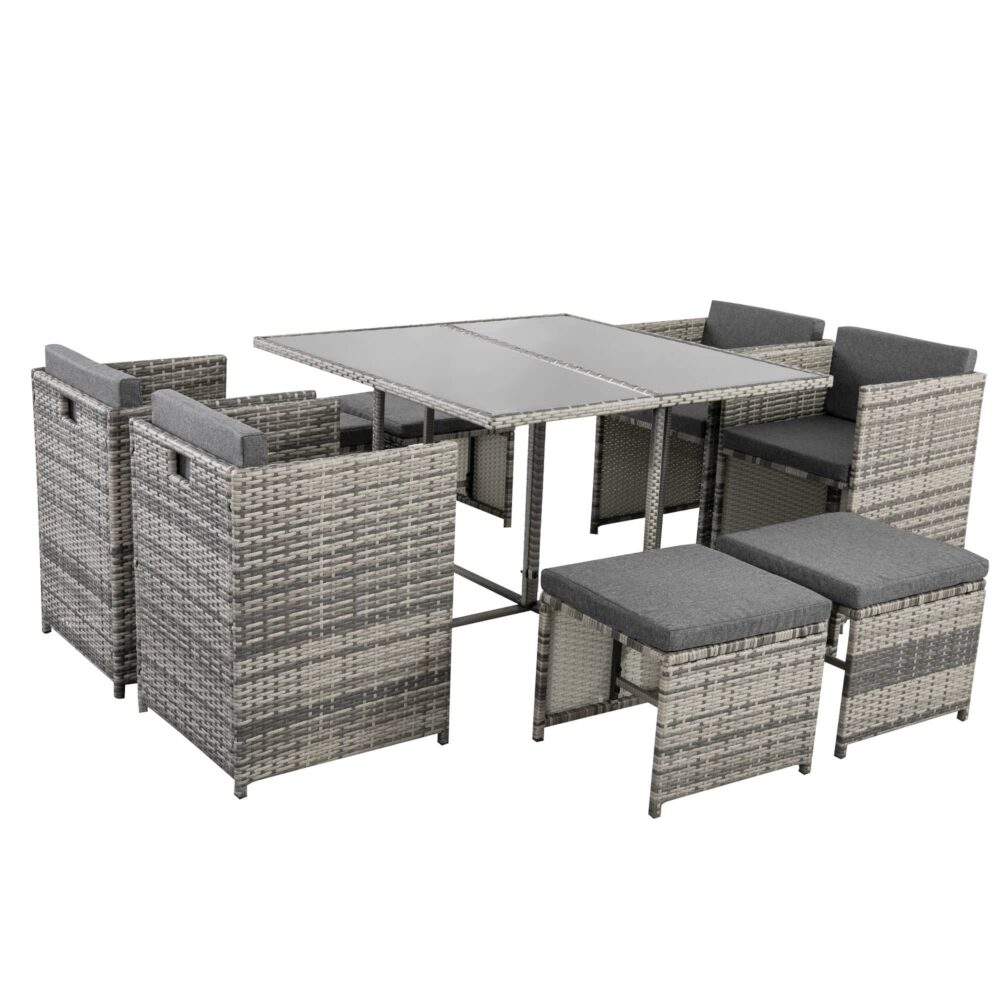 Horrocks 8 Seater Outdoor Dining Set - Grey