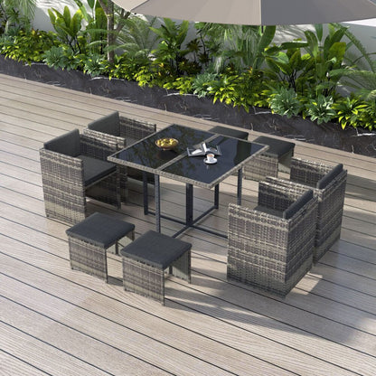 Horrocks 8 Seater Outdoor Dining Set - Grey