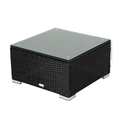 6PCS Outdoor Modular Lounge Sofa Coogee â€“ Black