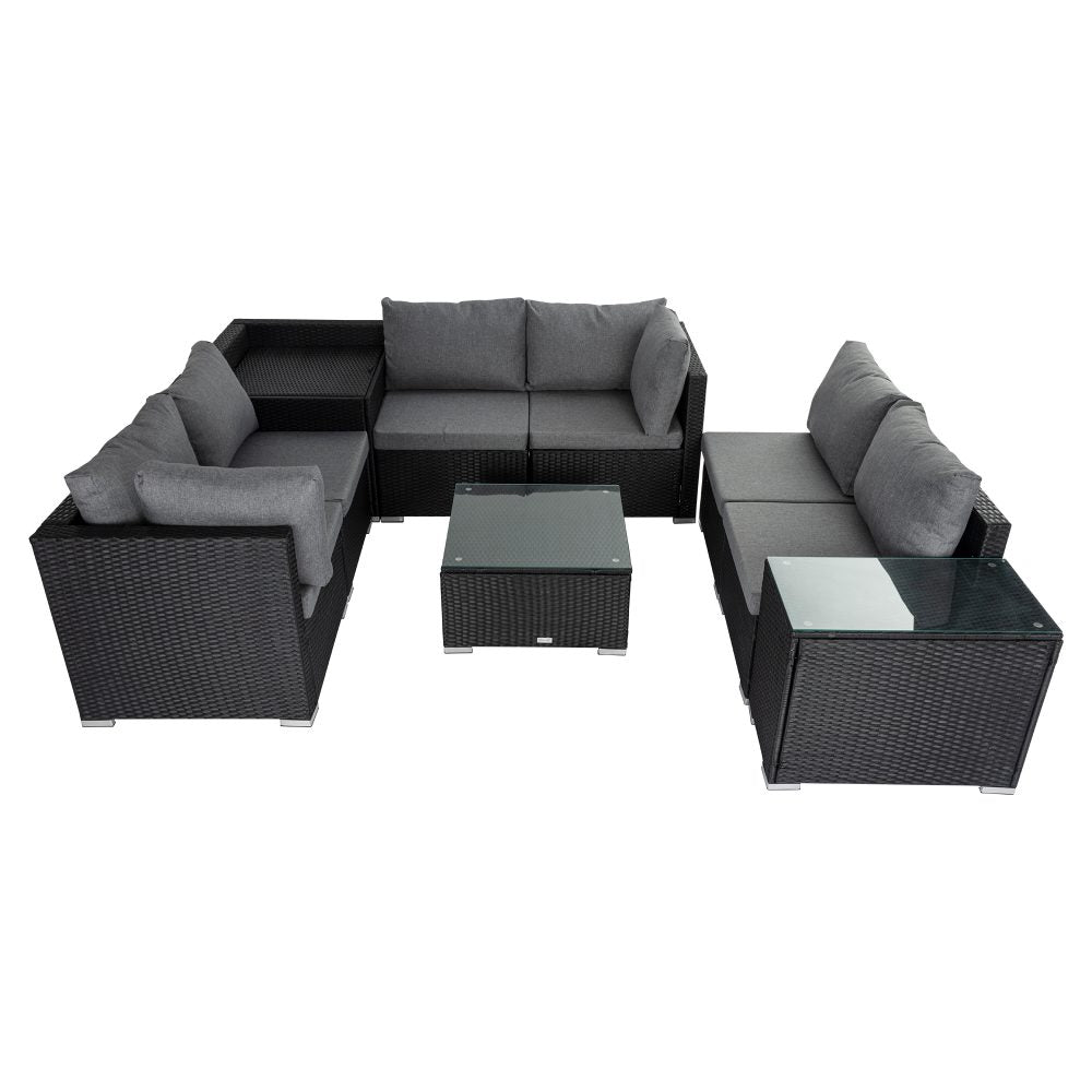 Modular Outdoor Lounge Set â€“ 9pcs Sofa, Armchairs and Coffee Table