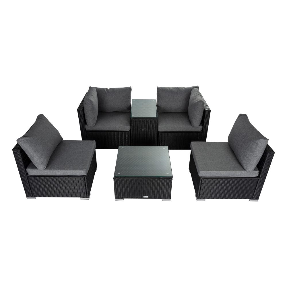Modular Outdoor Lounge Set â€“ 9pcs Sofa, Armchairs and Coffee Table