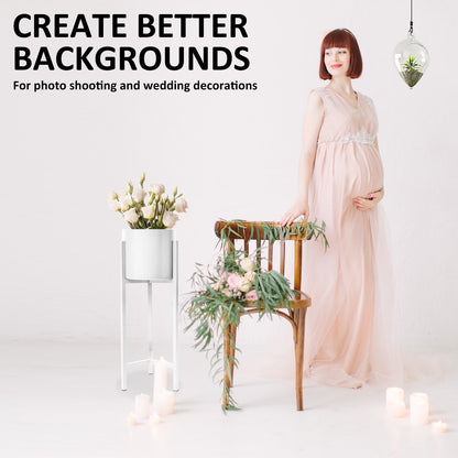 2X Plant Stand 65cm Planter Shelf Rack Display Steel 1 Tier WHITE