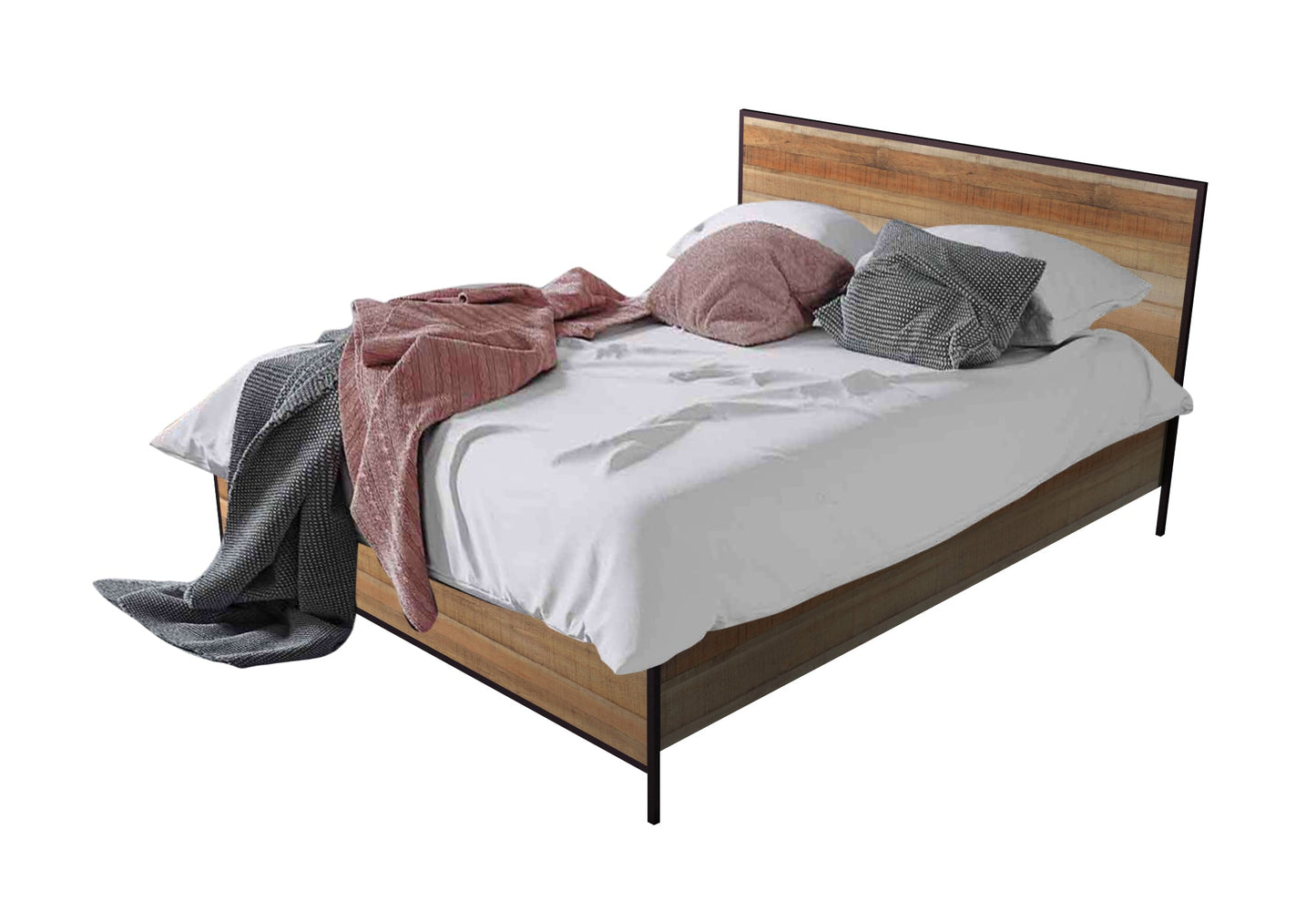 Mascot Bedframe Queen Size Oak