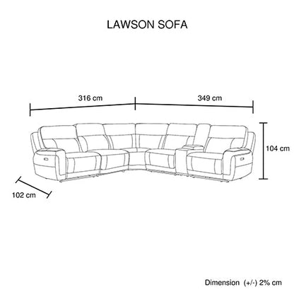 6 Seater Corner Sofa with Genuine Leather Black Armless Recliners Straight Console Lounge Set for Living Room