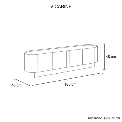 TV Cabinet MDF Board Melamine Interior Storage Entertainment Unit