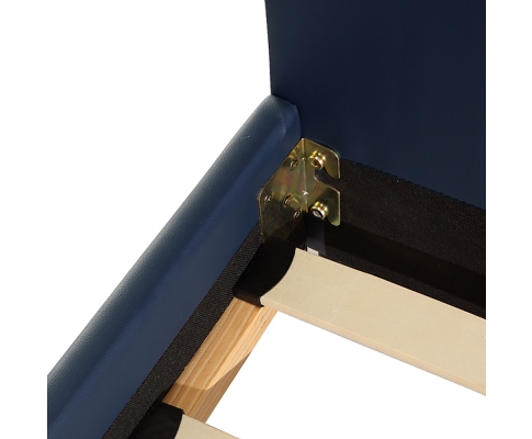 Single PU Leather Bed Frame Blue