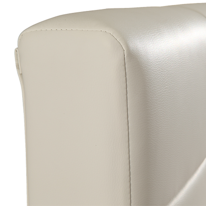 Double PU Leather Deluxe Bed Frame White