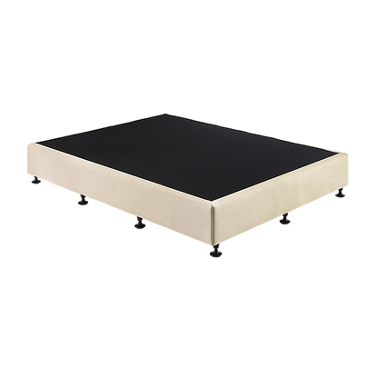 Palermo Queen Ensemble Bed Base Platinum Natural Sand Linen Fabric