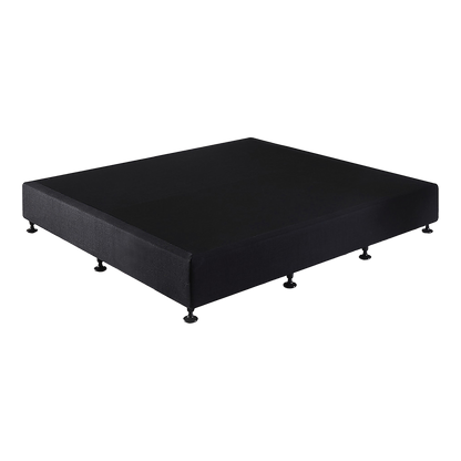 Palermo King Ensemble Bed Base Midnight Black Linen Fabric