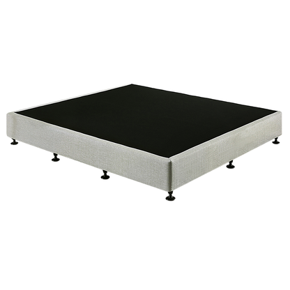 Palermo King Ensemble Bed Base Platinum Light Grey Linen Fabric