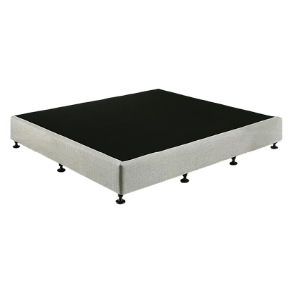 Palermo King Ensemble Bed Base Platinum Light Grey Linen Fabric