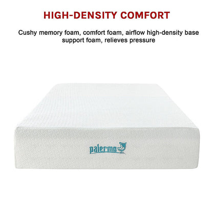 Palermo Double Mattress 30cm Memory Foam Green Tea Infused CertiPUR Approved