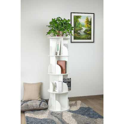 360-degree Rotating 4 Tier Display Shelf Bookcase Organiser
