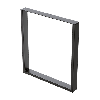 Square-Shaped Table Bench Desk Legs Retro Industrial Design Fully Welded - Black