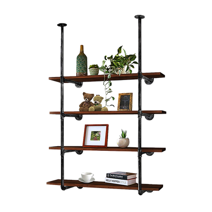 Wall Shelves Display Bookshelf Industrial DIY Pipe Shelf Rustic Brackets