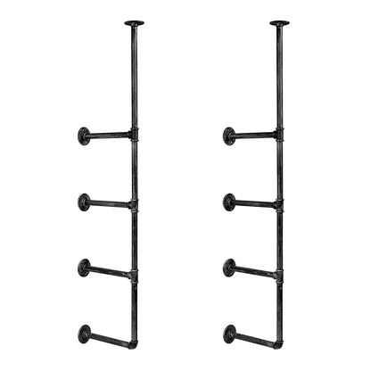 Wall Shelves Display Bookshelf Industrial DIY Pipe Shelf Rustic Brackets
